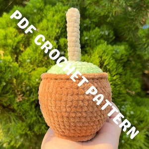 Low Sew Caramel Apple Crochet Pattern, Halloween Crochet Pattern, Candy Apple Crochet Pattern, Amigurumi Apple Pattern, Spooky Pattern