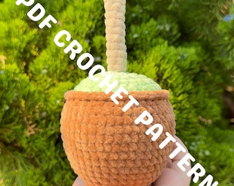 Patrón de amigurumi de manzana acaramelada de punto bajo (patrón PDF)