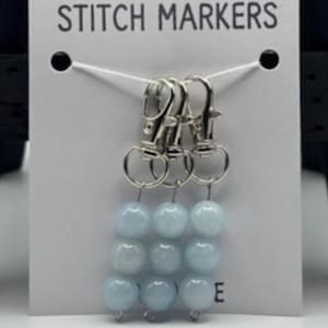 Crystal Stitch Markers for Knitting and Crochet, Gemstone Stitch Markers Set, Crochet Stitch Markers, Semi Precious Stone Stitch Markers