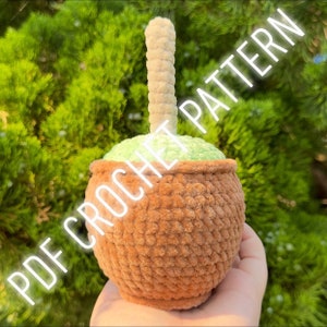 Low Sew Caramel Apple Crochet Pattern, Halloween Crochet Pattern, Candy Apple Crochet Pattern, Amigurumi Apple Pattern, Spooky Pattern