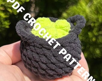 No Sew Mini Cauldron Amigurumi Crochet Pattern (PDF Pattern)