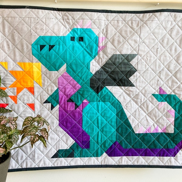 Boris the Dragon quilt pattern