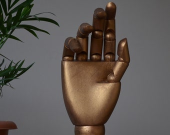 Painting Hand Model, Rotatable Wooden Right Hand Ornament, Wooden Hand, Dolls Home Decoration, Vintage Moving Hand, Gift, Painting Art