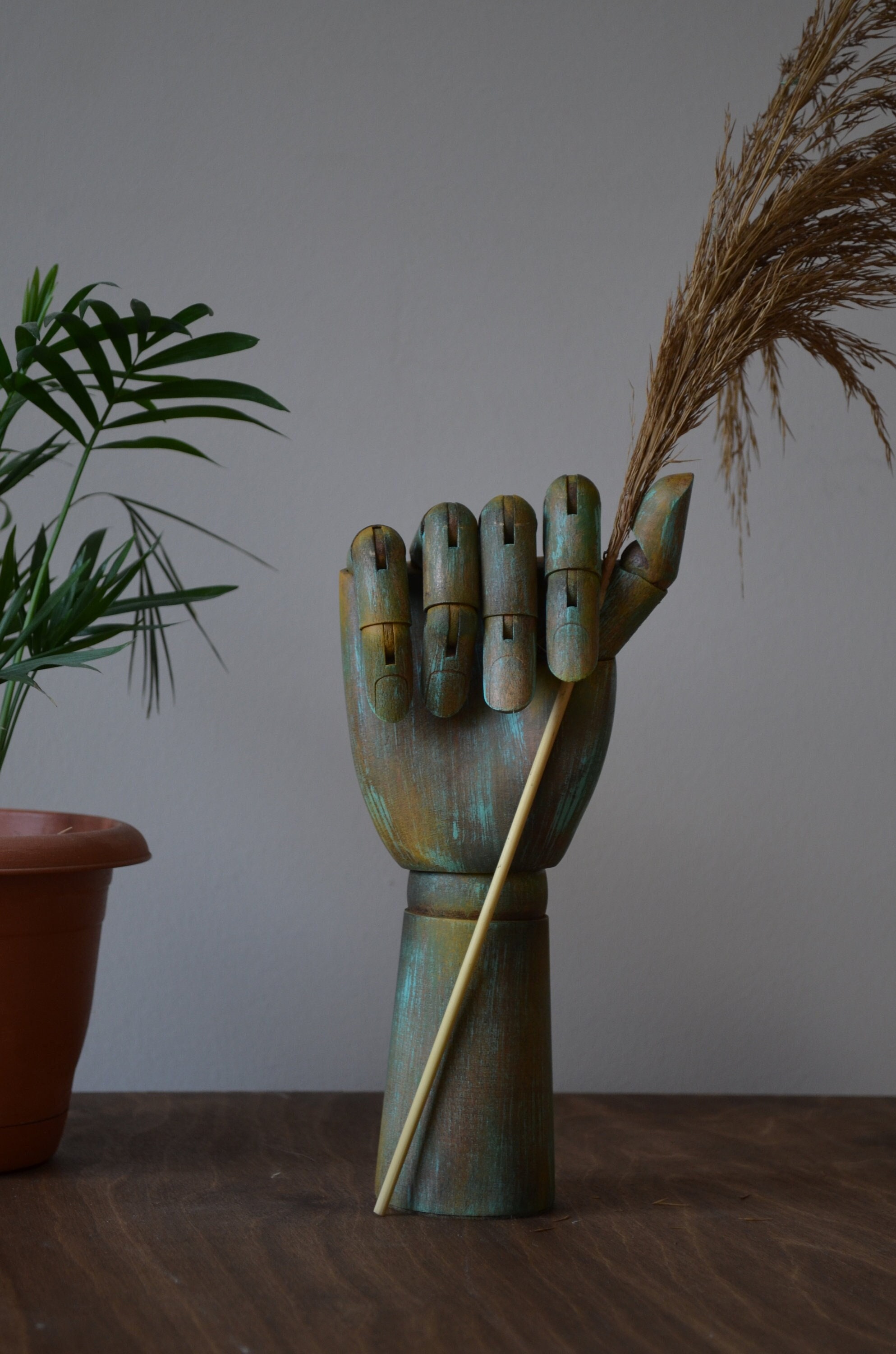 Rotatable Wooden Right Hand Ornament, Wooden Hand, Dolls Home Decoration, Vintage Moving Hand, Gift, Painting Hand Model, Painting Art, Palm