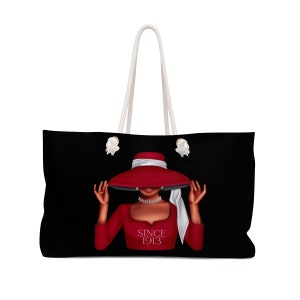 Seit 1913 Rotes Kleid (Schwarz) Weekender Tasche | DST | 1913 | Delta Sigma Theta