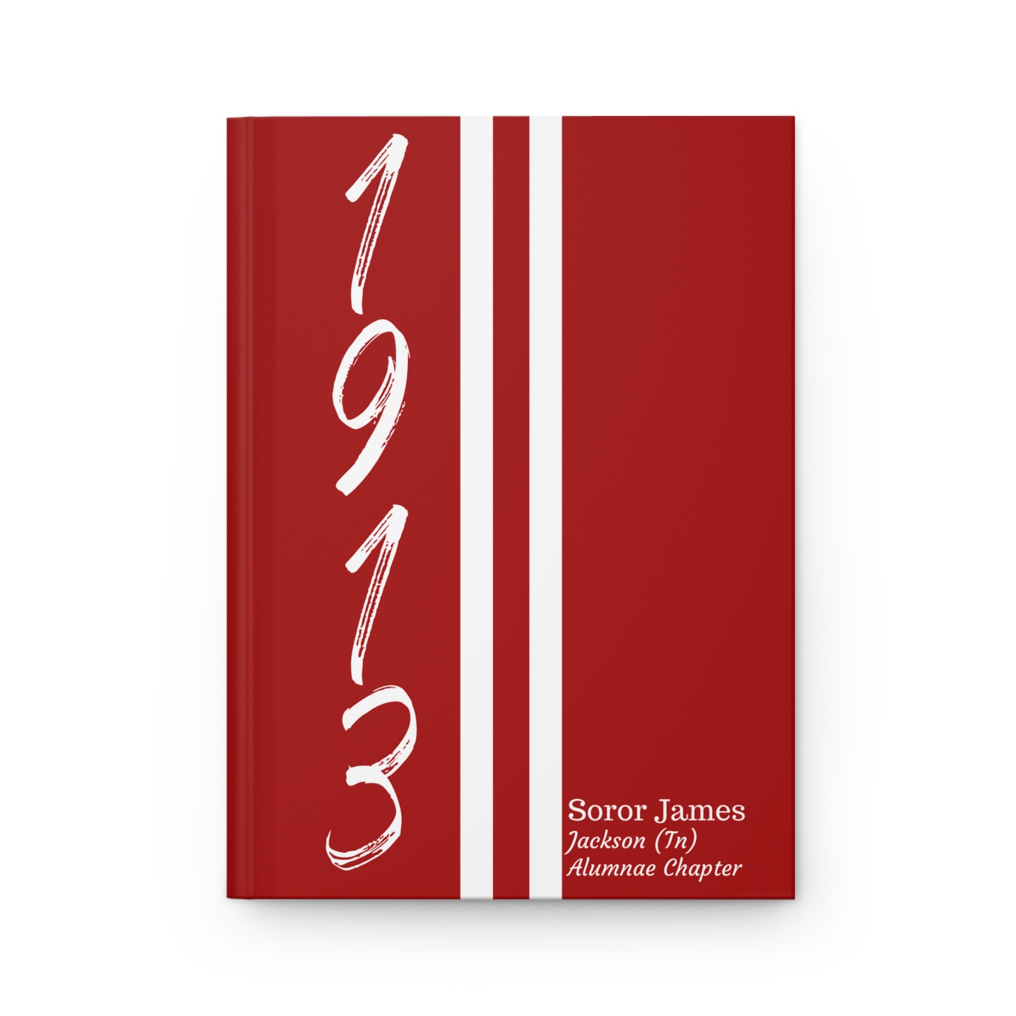 Personalisiertes Soror &amp; Chapter (1913, roter Einband) Hardcover-Tagebuch, matt | DST | Delta Sigma Theta | 1913 |