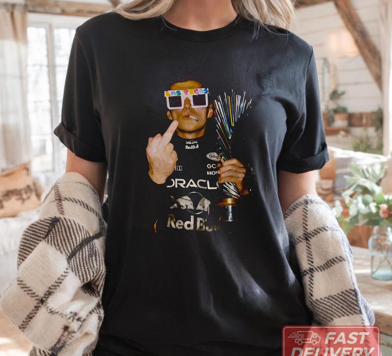 Sudadera/camiseta Max con estampado de dedo medio, campeón del mundo de carreras del GP de Las Vegas, para aficionados. imagen 4