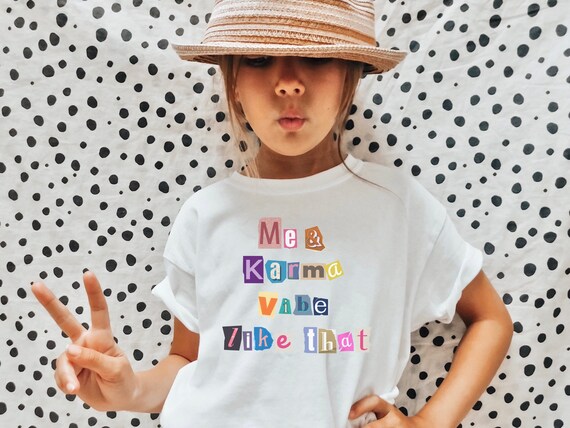 Kids Taylor Swift Me and Karma Vibe Like That Shirt, Kids Taylor Swift Shirt,  Girls Taylor Swift Gift, Taylor Swift Merch, Swiftie Tee 