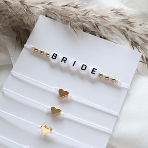 JGA bracelet Bride to be, hen party woman, Bride & Team Bride bracelets with heart, bridal bracelet