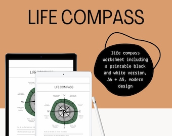 The Life Compass Worksheet.pdf CBT Therapy Worksheets Cbt Bundle for Teens and Adults CBT - Etsy