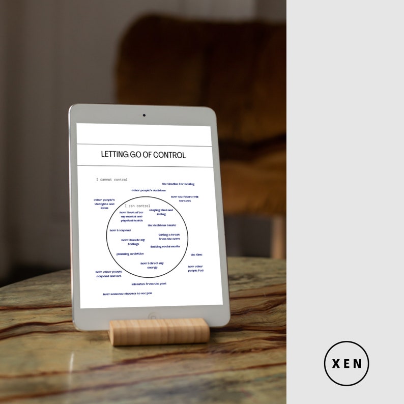 Letting Go of Control Worksheet, Worksheet Things I Can Control Things I Can't Control, Therapy