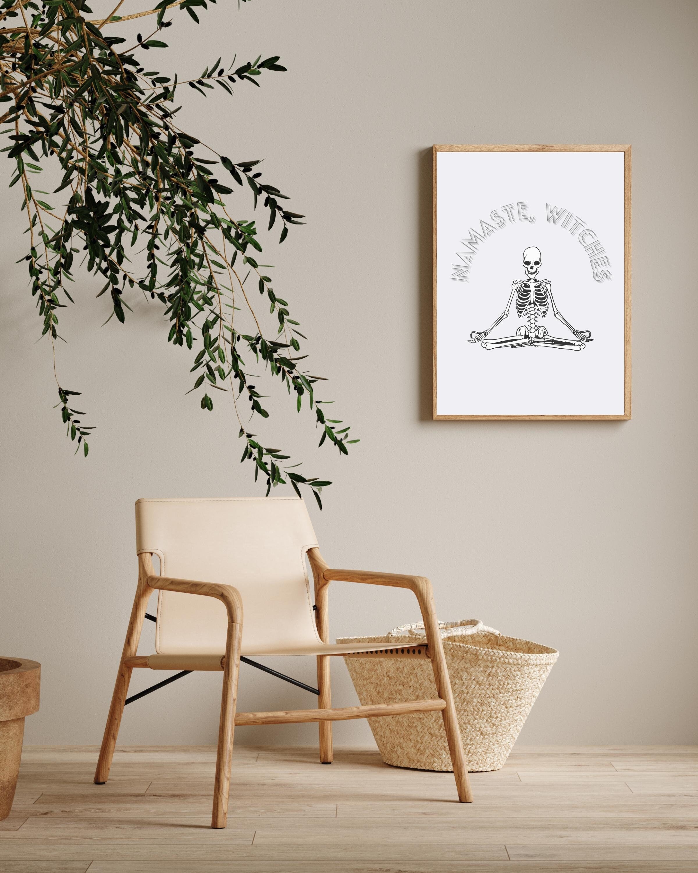 Halloween Namaste Witches Printables Yoga Studio Decor Print - Etsy