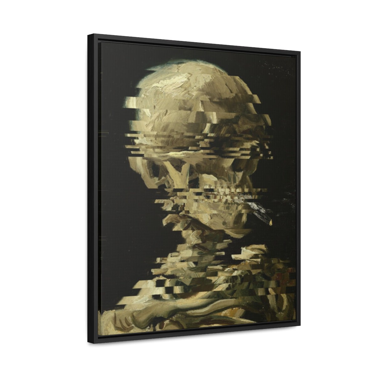 Skull of a Skeleton With Burning Cigarette Sliced Vincent - Etsy
