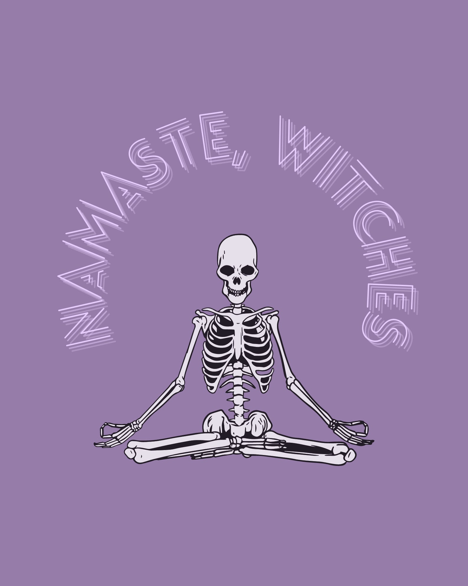 Halloween Namaste Witches Printables Yoga Studio Decor Print - Etsy