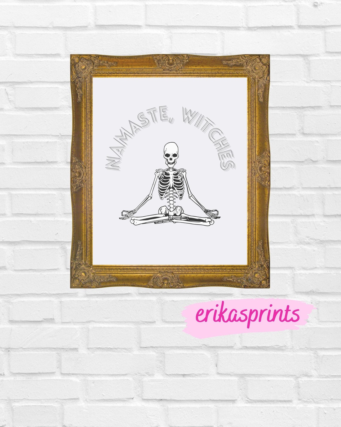 Halloween Namaste Witches Printables Yoga Studio Decor Print - Etsy
