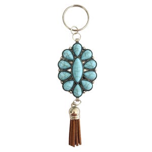 Concho keychain, western accessories keychain, western cowgirl stocking stuffer concho jewelry western bridesmaid bride bridal gifts