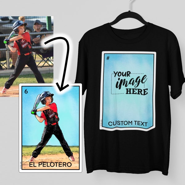 Custom Loteria T Shirt, Customized Personalized Loteria Card Tshirt From Your Photo