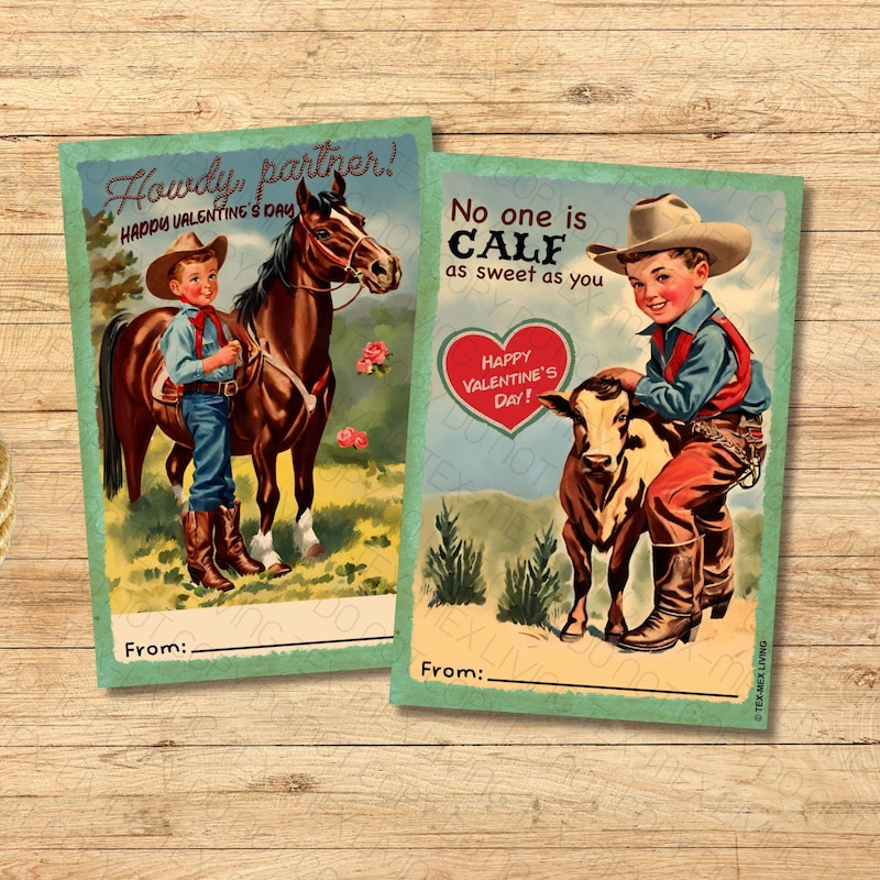 Cowboy Valentine - Etsy