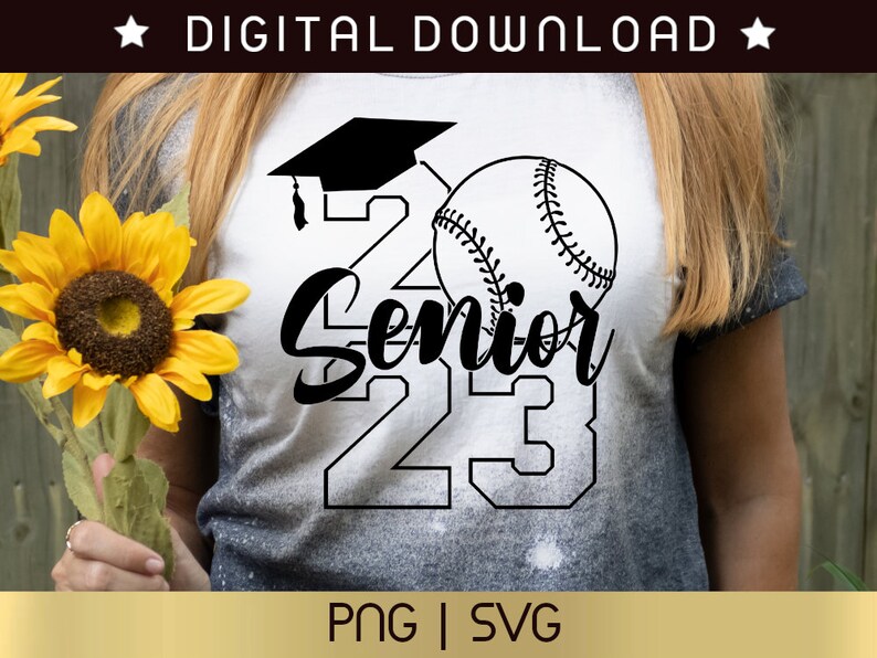 Senior Baseball Softball SVG PNG Clipart Senior Digital - Etsy
