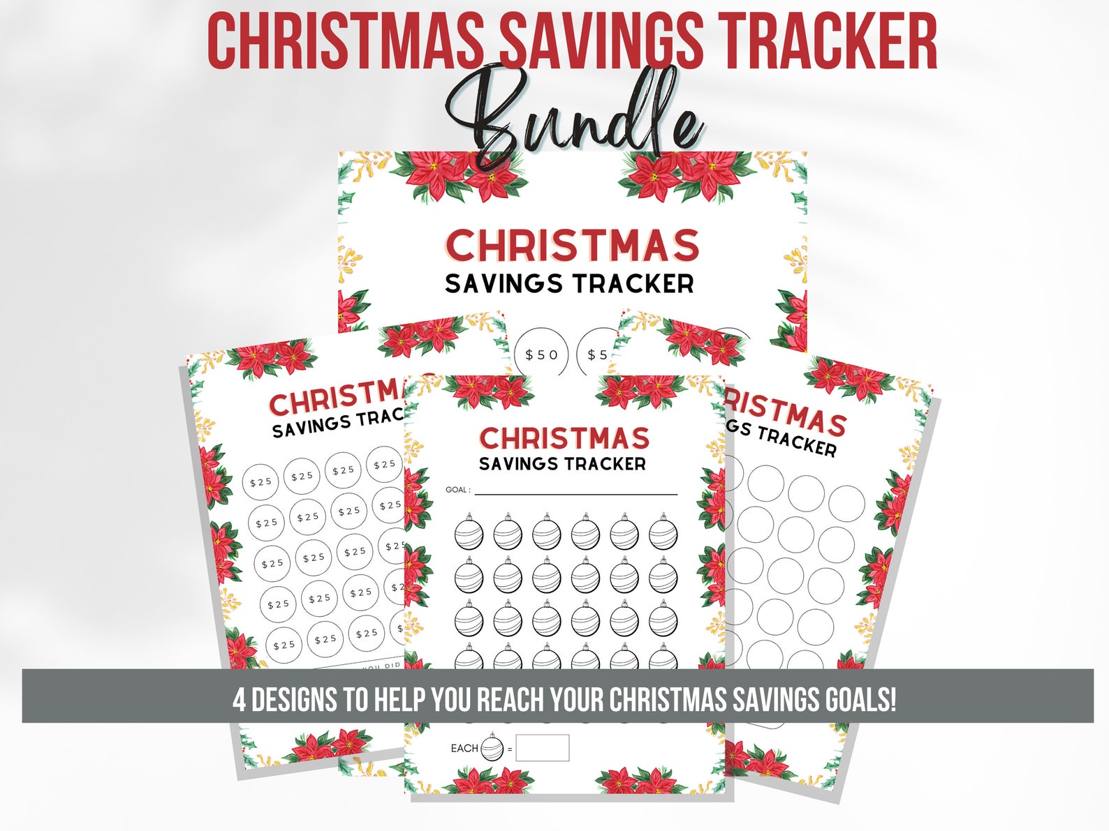Christmas Savings Tracker Printable Bundle Digital Download - Etsy