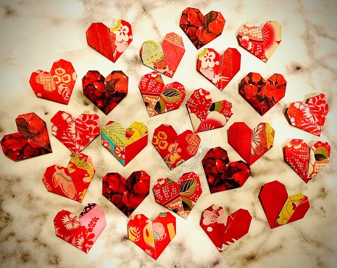 Assorted Origami Hearts Set of 25