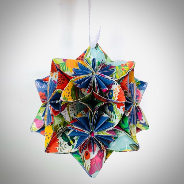 Boule de fleurs Kusudama - Multicolore