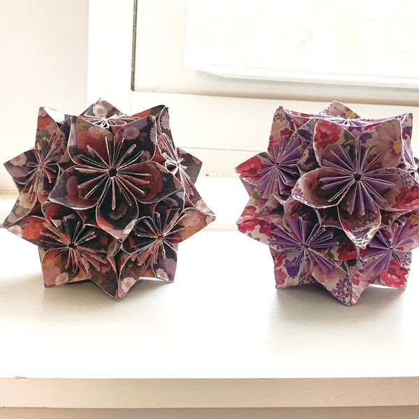 Purple Kusudama Flower Balls