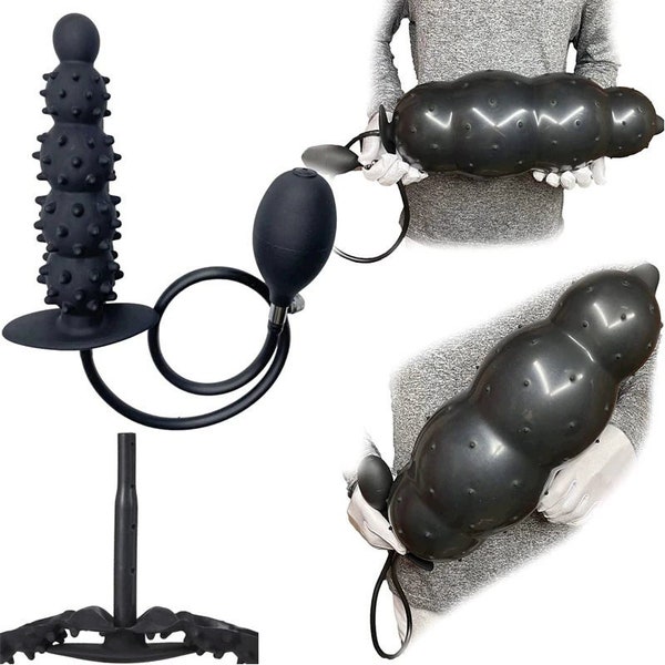 Monster XXLarge, inflatable butt plug with manual pump - free shipping - super discreet packaging