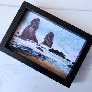 Mini Print with Magnetc Frame - Cannon Beach - Oregon Art - Landscape Art - Choose Your Frame Color