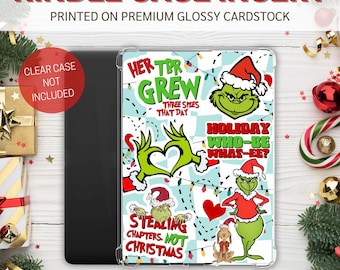 Weihnachten Kindle Hülle | Grinch Kindle Hülle | Urlaub Kindle Hülle | eReader Hülle einfügen | Karierte Kindle Einlage |Paperwhite