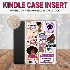 Black Girl Magic Kindle Case Insert | Kindle Clear Case Insert | Bookish Stickers | eReader Case Insert | Book Stickers | Bookish