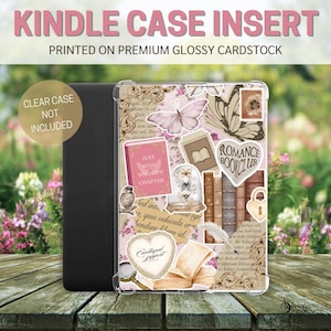 Vintage Romance Kindle Case Insert | Kindle Clear Case Insert | Bookish Stickers | eReader Case Insert | Kindle Paperwhite | Kindle Basic
