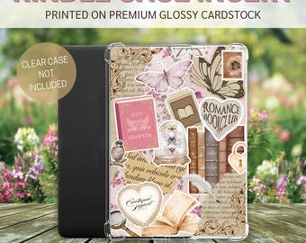 Vintage Romance Kindle Case Insert | Kindle Clear Case Insert | Bookish Stickers | eReader Case Insert | Kindle Paperwhite | Kindle Basic