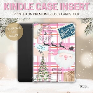 Kindle Case Insert | Christmas Holiday Kindle Insert | Kindle Stickers | Kindle Accessory | Kindle Paperwhite Kindle Basic Kindle Clear Case