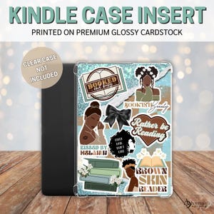 Black Girl Magic Kindle Case Insert | Kindle Clear Case Insert | Bookish Stickers | eReader Case Insert | Book Stickers | Bookish