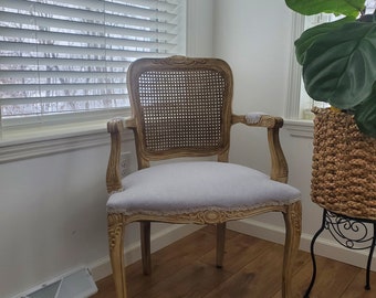 SOLD *  Cane Back French Country Accent Chair