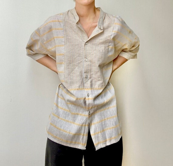 Vintage Linen Shirt - Etsy