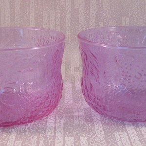 Neodymium Fauna 2 dessert bowls by Oiva Toikka , Nuutajärvi