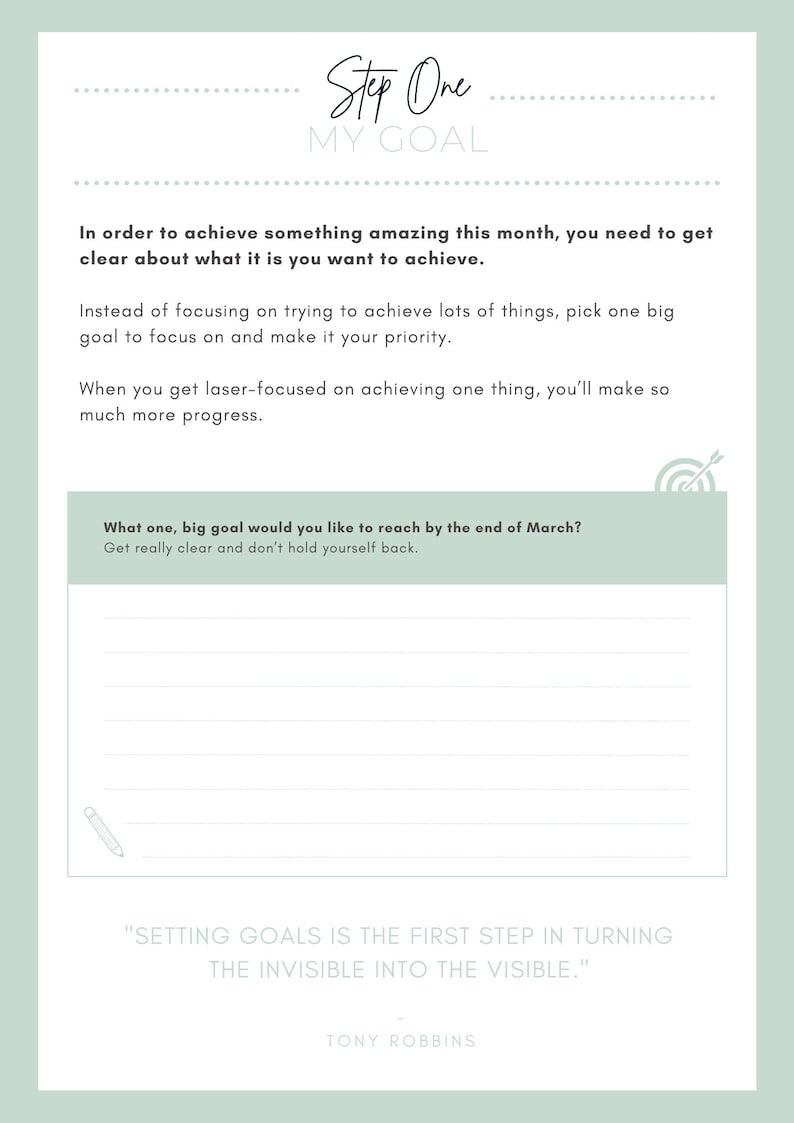 30 Day Planner Printable - Etsy