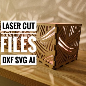 キャンドルホルダー2種類 - レーザーカットファイル - dxf svg ai lightburn