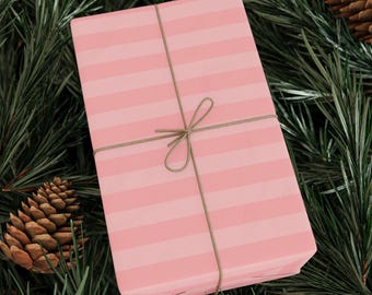 Papier cadeau rayé rose : emballage cadeau élégant, mat ou brillant