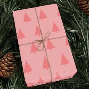 Pink Christmas Wrapping Paper Holiday Gift Wrap Paper Pink Wrapping Paper Rolls Unique Gift Wrap Decorative