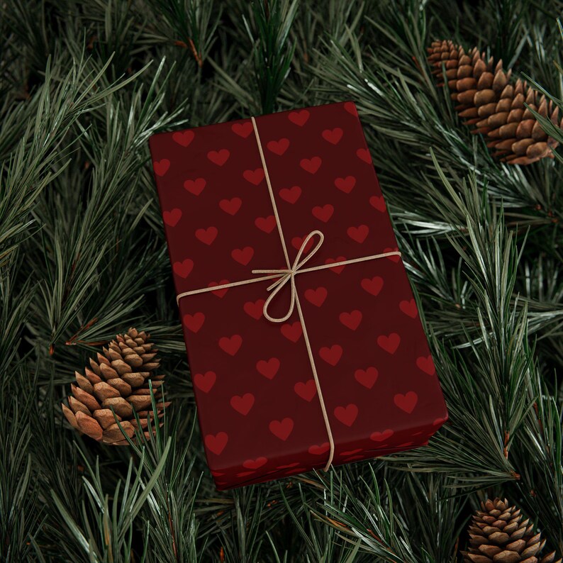 Red Heart Wrapping Paper: Romantic Valentine's Gift Wrap image 17