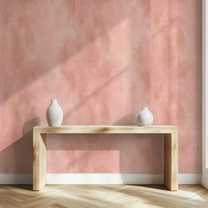 Blush Rosa Limewash Gips Tapete Strukturierte Schälen und Stick-Wandverkleidung Abnehmbarer Rustikaler Gips-Effekt Moderne Boho Chic Home Decor