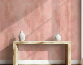 Blush Pink Limewash Wallpaper: Textured Peel and Stick Wall Covering