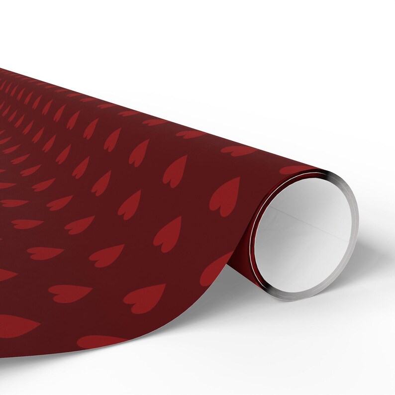 Red Heart Wrapping Paper: Romantic Valentine's Gift Wrap image 20