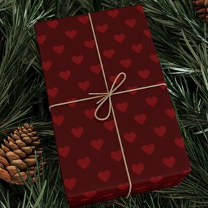 Red Heart Wrapping Paper: Romantic Valentine's Gift Wrap image 1