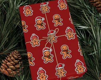 Lebkuchenmann Weihnachtsgeschenkpapier: Festliches Feiertags Design