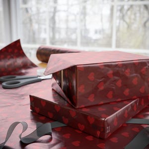 Red Heart Wrapping Paper: Romantic Valentine's Gift Wrap image 18