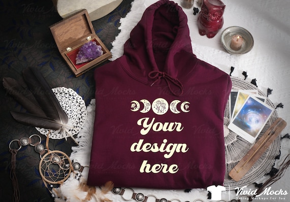 Vintage discount hoodie mockup